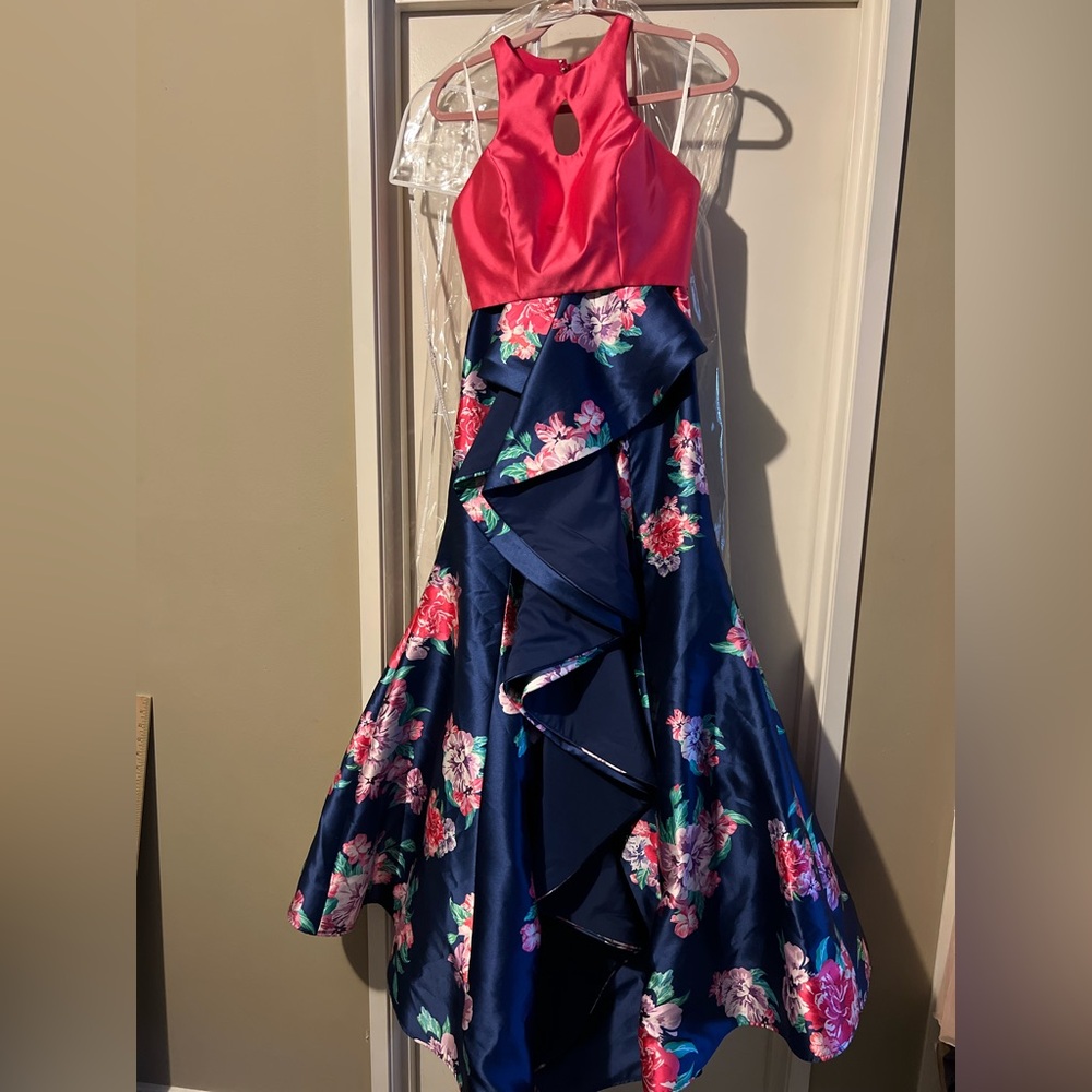 Ava Presley Pink and Blue Foral Dress